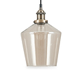 Emmanuelle Antique Brass Metal and Lustre Glass Pendant