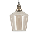 Emmanuelle Antique Brass Metal and Lustre Glass Pendant