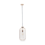 Dania French Gold Metal Wire Tall Pendant from Roseland furniture