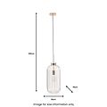 Dania French Gold Metal Wire Tall Pendant