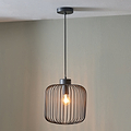 Dania Matt Black Metal Wire Pendant for living room