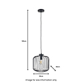 Dania Matt Black Metal Wire Ceiling Light Pendants