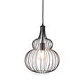Dania Matt Black Metal Shaped Wire Pendant