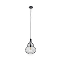 Dania Matt Black Metal Shaped Wire Pendant from Roseland Furniture
