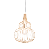 Dania French Gold Metal Wire Ceiling Light Shaped Pendant