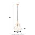 Dania French Gold Metal Wire Shaped Pendant