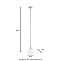 Ella Clear Ribbed Glass Teardrop Pendant from Roseland Furniture