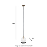 Ella Clear Ribbed Glass Teardrop Pendant from Roseland Furniture