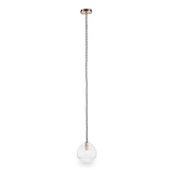 Ella Clear Ribbed Glass Teardrop Pendant from Roseland Furniture