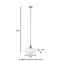 Abigail Clear Ribbed Glass Oval Pendant
