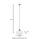 Abigail Clear Ribbed Glass Oval Pendant