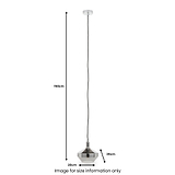 Jaxon Shiny Smoked Glass Domed Pendant from Roseland Furniture