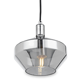 Jaxon Shiny Smoked Glass Domed Pendant from Roseland Furniture