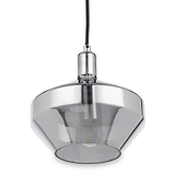 Jaxon Shiny Smoked Glass Domed Pendant from Roseland Furniture
