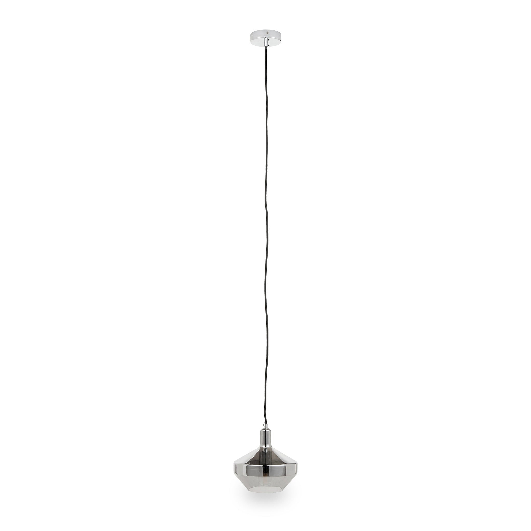 Jaxon Shiny Smoked Glass Domed Pendant from Roseland Furniture