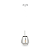 Jake Shiny Smoked Glass Pendant from Roseland Furniture