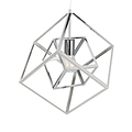 Alessio Shiny Nickel Metal Cube Pendant