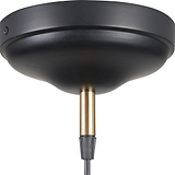 Canton Matt Black and Brass Metal Cone Pendant