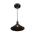 Canton Matt Black and Brass Metal Cone Pendant
