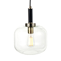 Florence Black Metal & Glass Pendant