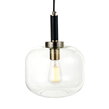 Florence Black Metal & Glass Pendant