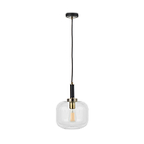 Florence Black Metal & Glass Pendant from Roseland Furniture