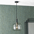 Florence Black Metal & Glass Pendant for living room