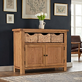 Zelah Oak Sideboard with Baskets from Roseland Furniture