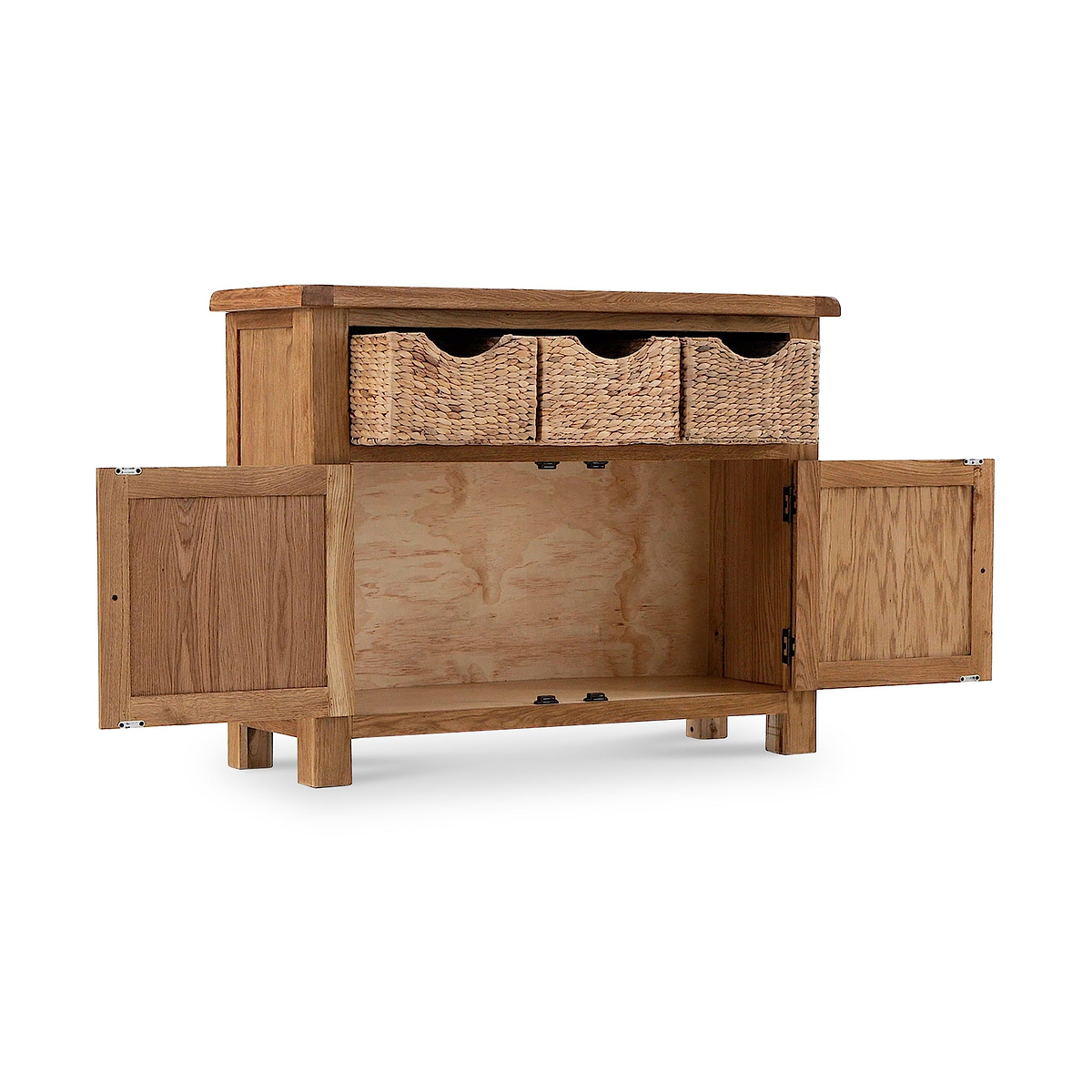 Zelah Oak Sideboard with Baskets from Roseland Furniture