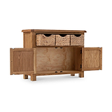 Zelah Oak Sideboard with Baskets from Roseland Furniture