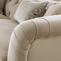 Clarence Putty Velvet Chesterfield 3 Seater Sofa 