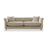 Clarence Putty Velvet Chesterfield 3 Seater Sofa from Roseland Furniture