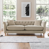 Clarence Putty Velvet Chesterfield 3 Seater Couch for living room
