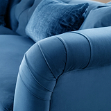 Clarence Sky Blue Velvet Chesterfield 3 Seater Sofa 