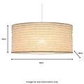 Patpong 50cm White Jute Easy Fit Pendant from Roseland Furniture
