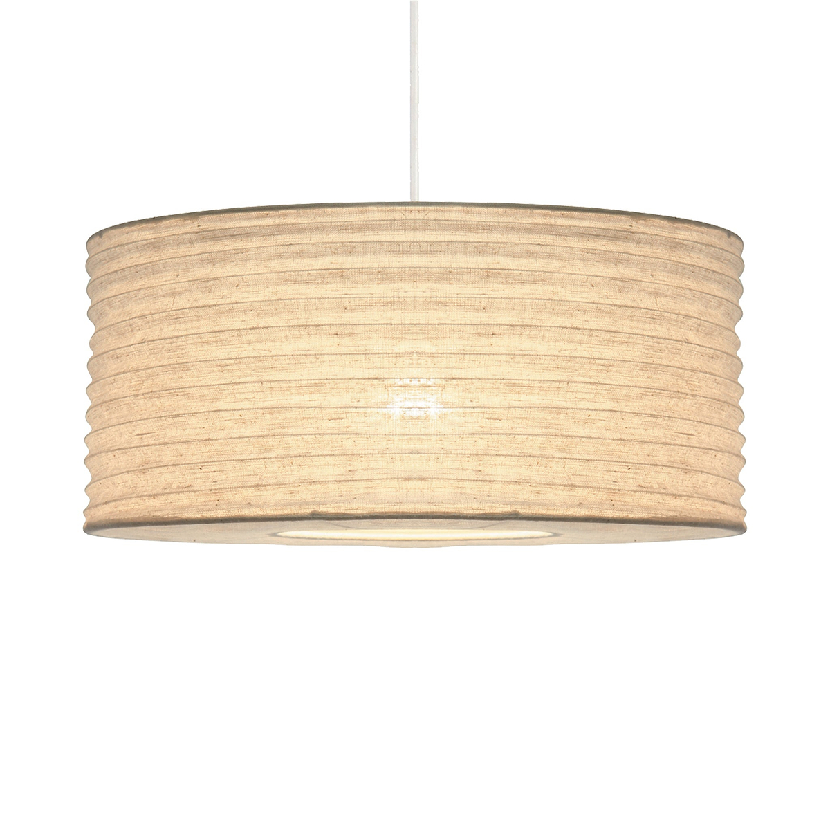 Patpong 50cm White Jute Easy Fit Pendant from Roseland Furniture