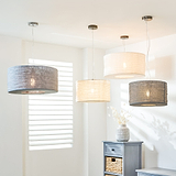 Patpong 50cm White Jute Easy Fit Pendant