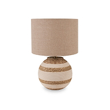 Talalla Cream and Natural Sea Grass Round Table Lamp