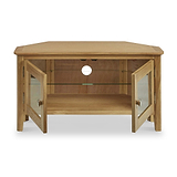Alba Oak Corner TV Unit from Roseland Furniture