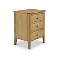 Alba Oak 3 Drawer Bedside Table from Roseland Furniture