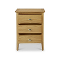 Alba Oak 3 Drawer Bedside Table from Roseland Furniture