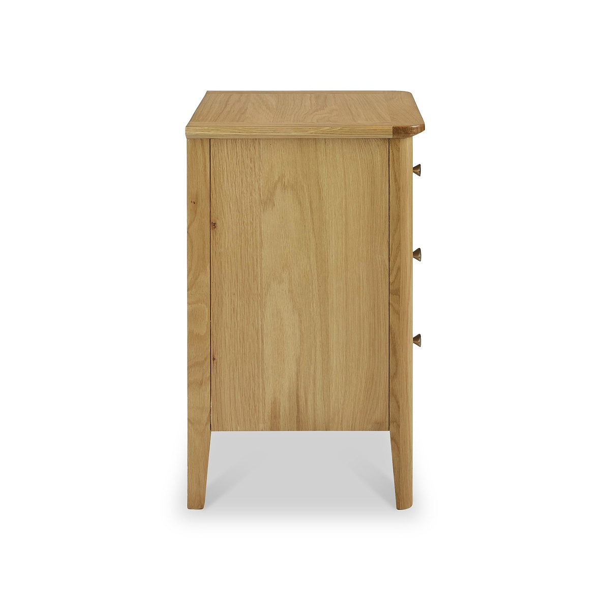 Alba Oak 3 Drawer Bedside Table from Roseland Furniture