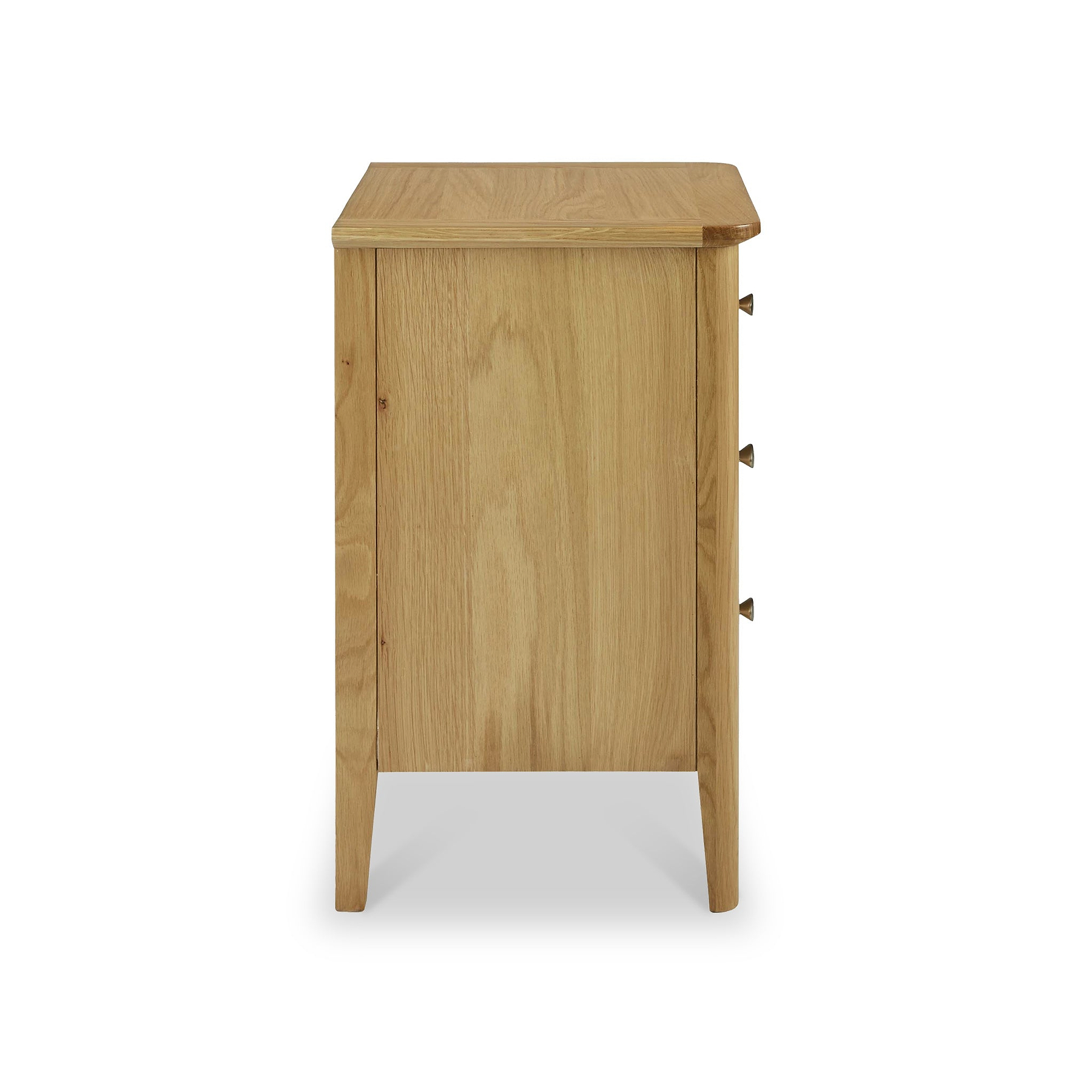 Alba Oak 3 Drawer Bedside Table from Roseland Furniture