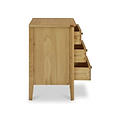 Alba Oak 3 Drawer Bedside Table from Roseland Furniture