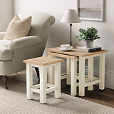 Farrow Cream Nest of 3 Tables from Roseland Furniture
