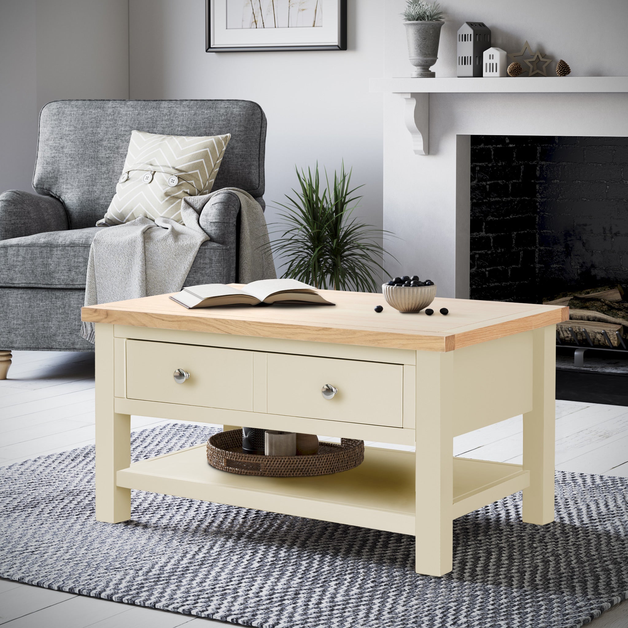 Farrow Coffee Table | Grey, Cream, White & More Colours | Roseland