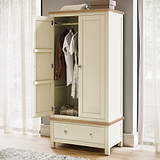 Farrow Cream Double Wardrobe from Roseland Furniture