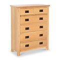  Surrey Oak 2 Over 4 Chest of Drawers by Roseland Furniture