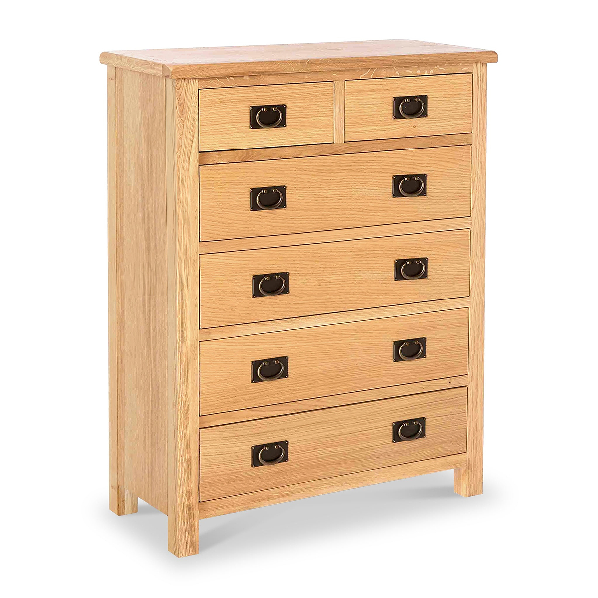  Surrey Oak 2 Over 4 Chest of Drawers by Roseland Furniture