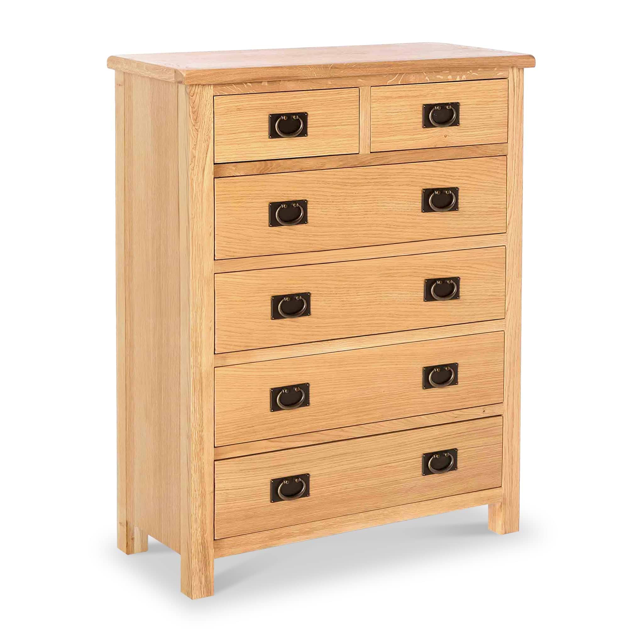  Surrey Oak 2 Over 4 Chest of Drawers by Roseland Furniture